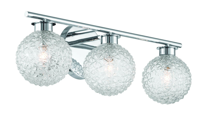 Eurofase 3-Light Chrome Vanity Light with Diamond Shades K0