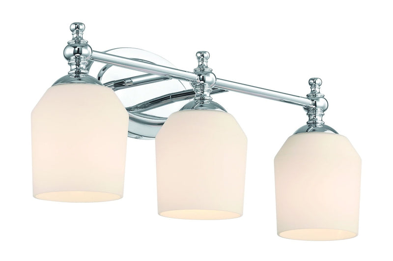 Eurofase 3 Light Vanity Light with Etched Shades O9