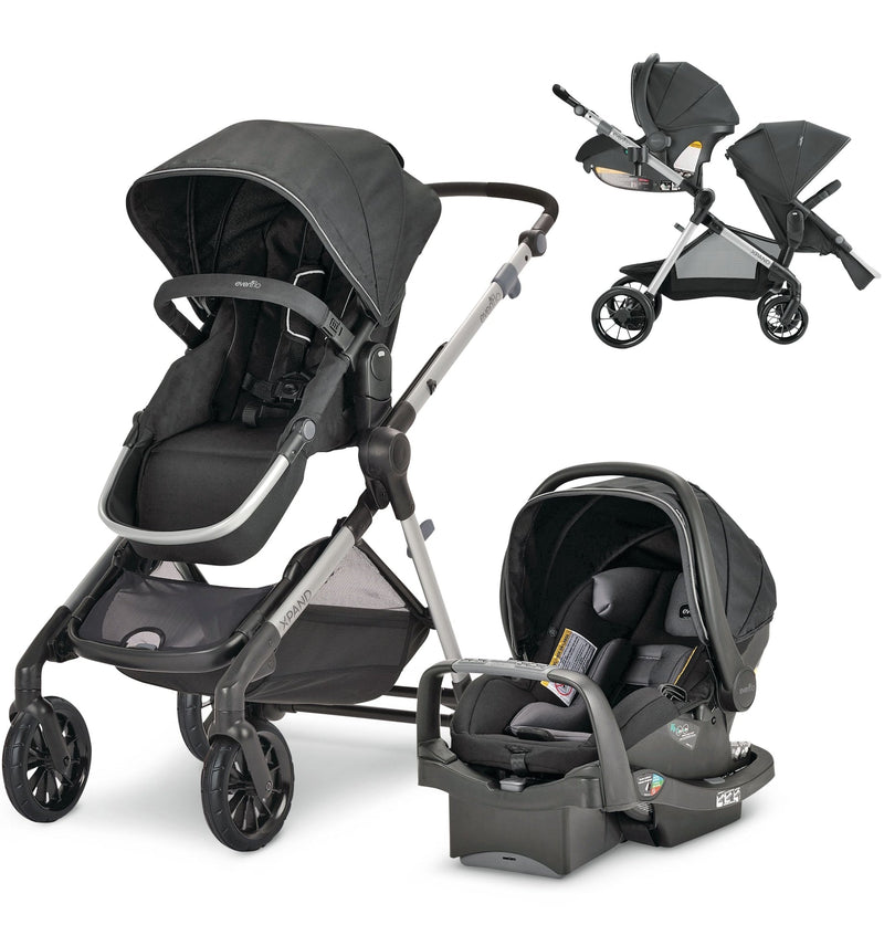 Evenflo Pivot Xpand Modular Compact Fold Travel System with Stroller & Car Seat G8