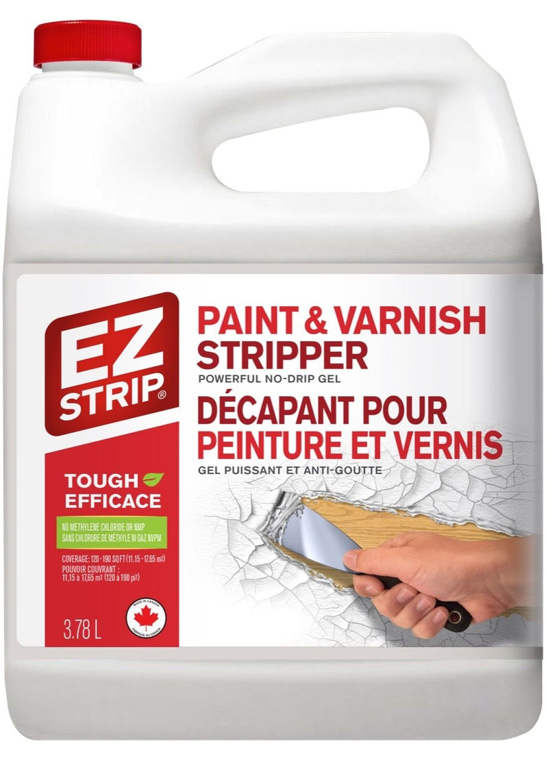 EZ Strip Professional Strength Paint Remover & Varnish Stripper Gel, Low VOC, 3.78-L Q6
