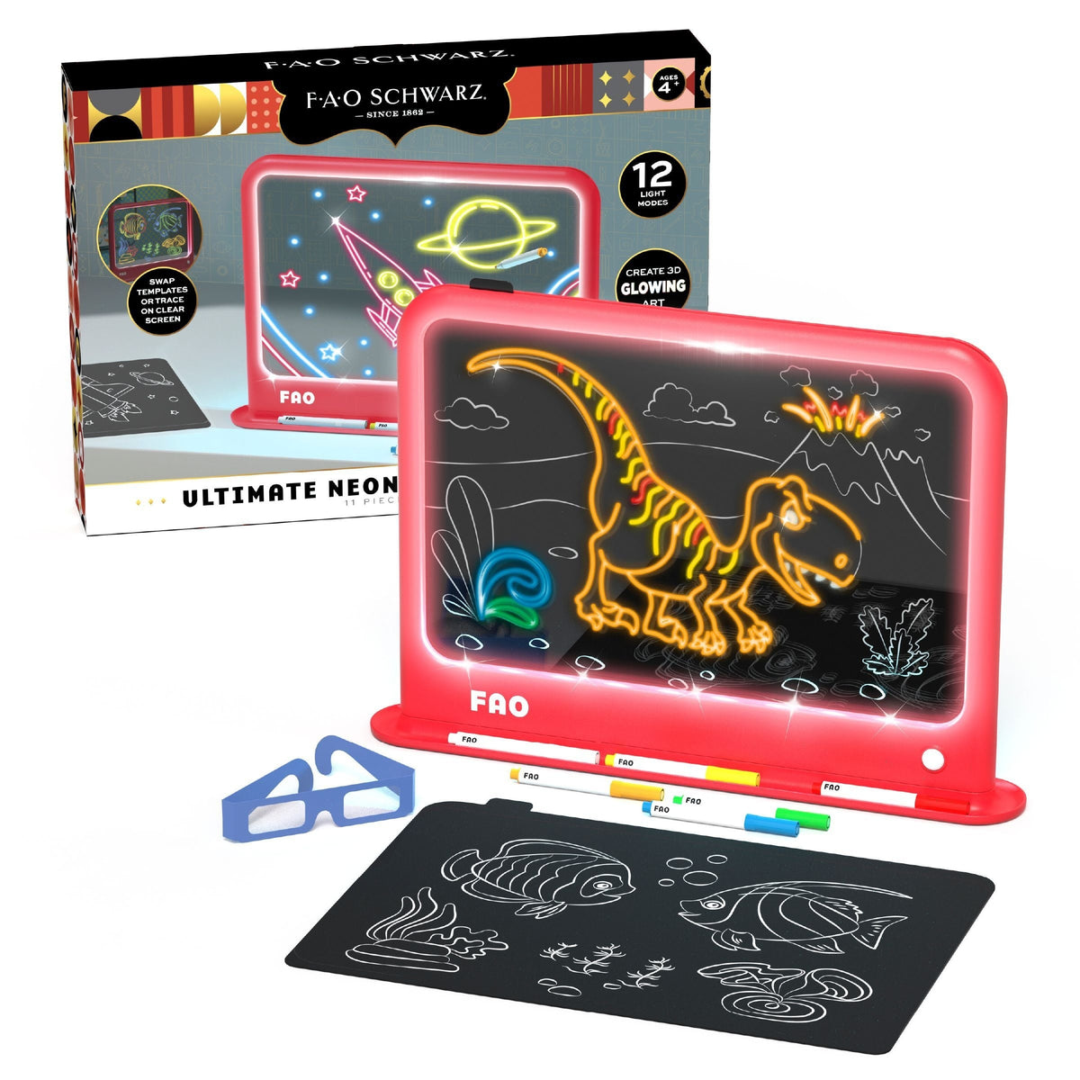 FAO Schwarz Drawing Light Designer Deluxe, Red