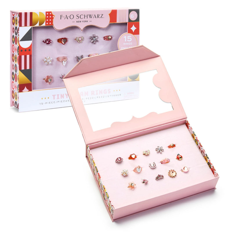 FAO Schwarz Kids Glam Rings Set, 15 Piece, Pink P1