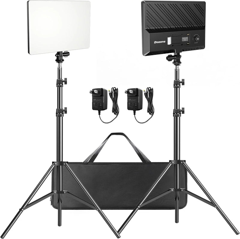 D50 LED Video Light Panel Lights 15.4", 2 Packs 45W 3000K-8000K Bi-Color Dimmable Photography Lighting, CRI 96 Videography Lighting for Video Shooting/Gaming/Live Stream/Studio/Film Y8