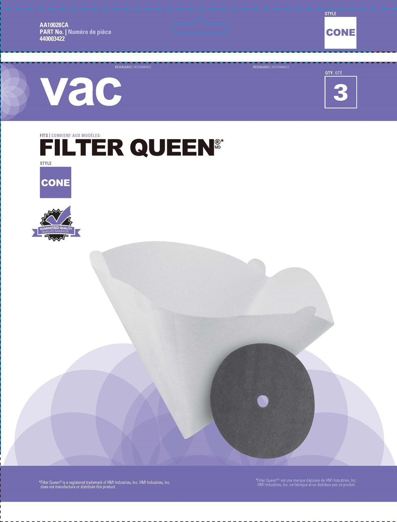 Filter Queen Replacement Canister Vacuum Cleaner Bags, 3-pk B6