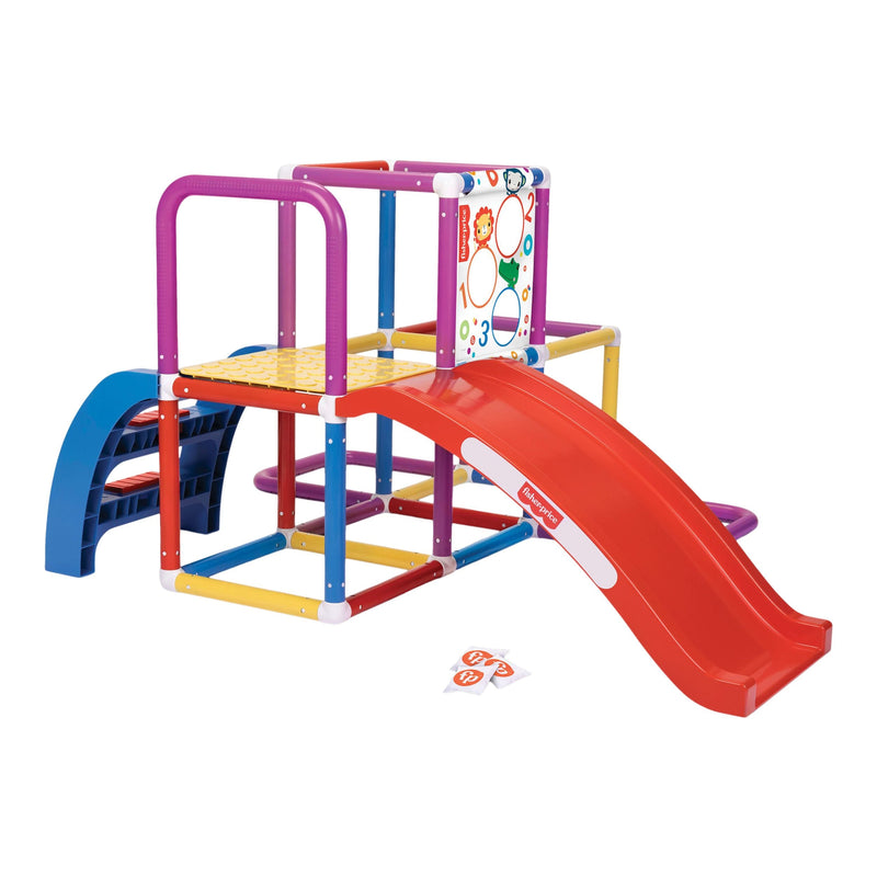 Fisher Price Jungle Kids' Outdoor Gym with Slide, Ages 2+ T0