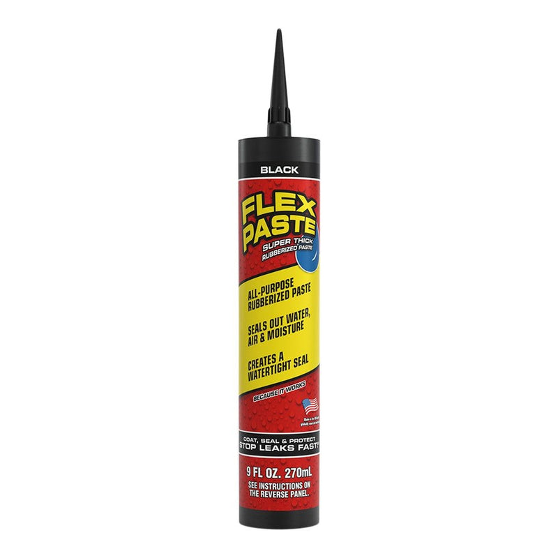 Flex Seal Flex Paste, Super Thick Rubber Paste, Caulk Sealant Leak Protector, Black or White, 9-FL OZ./270 mL Z2