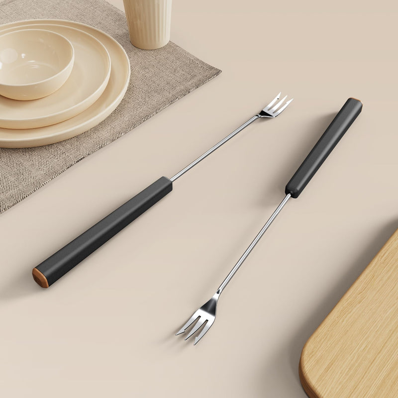 Fondussimo Fondue Forks, 12 Piece, Black Q1