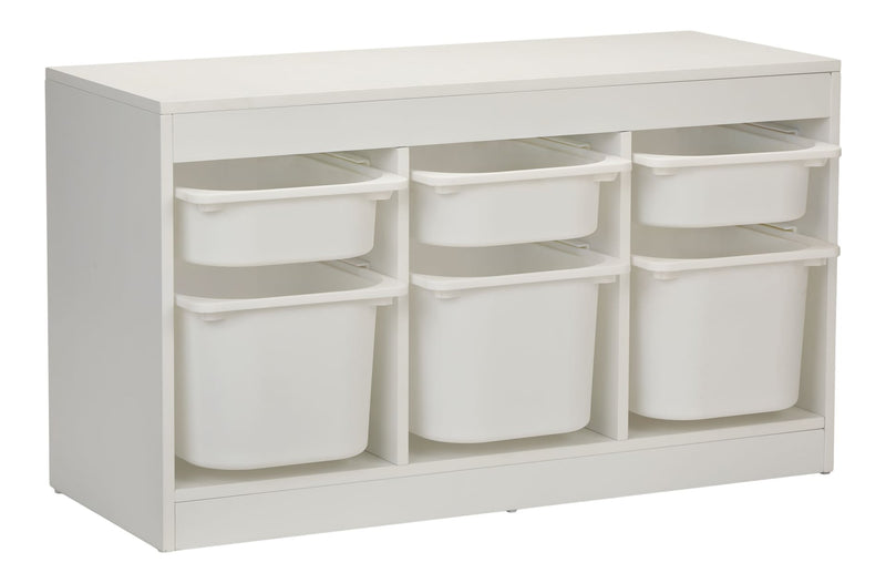 For Living 6-Bin Stackable Pull Out Organizer, White T8