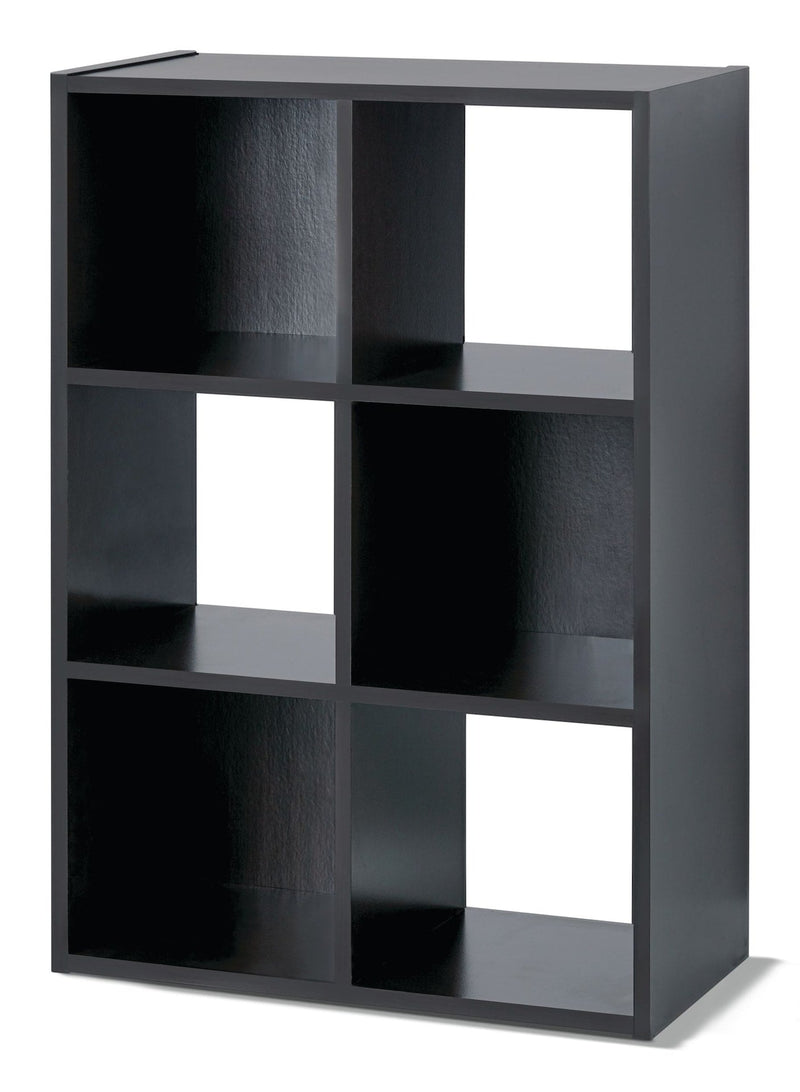 For Living 6-Cube Storage Organizer, Bookcase/Bookshelf, Dark Brown Finish B3
