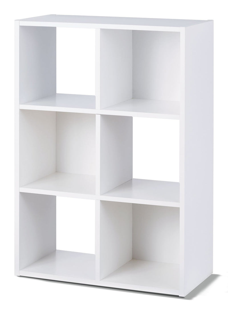 For Living 6-Cube Storage Organizer, Bookcase/Bookshelf, White S1