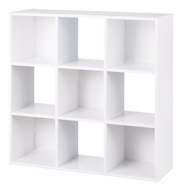 For Living 9-Cube Storage Organizer, Bookcase/Bookshelf, White I2