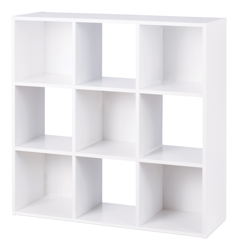 For Living 9-Cube Storage Organizer, Bookcase/Bookshelf, White I2