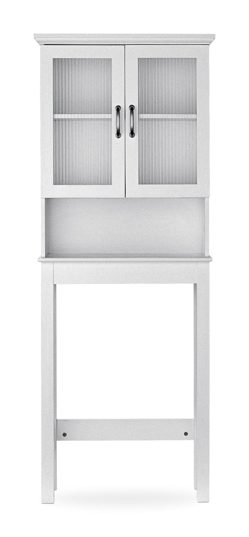 For Living Beacon Hill 2-Door Over-The-Toilet Spacesaver Bathroom Storage Cabinet, White U4
