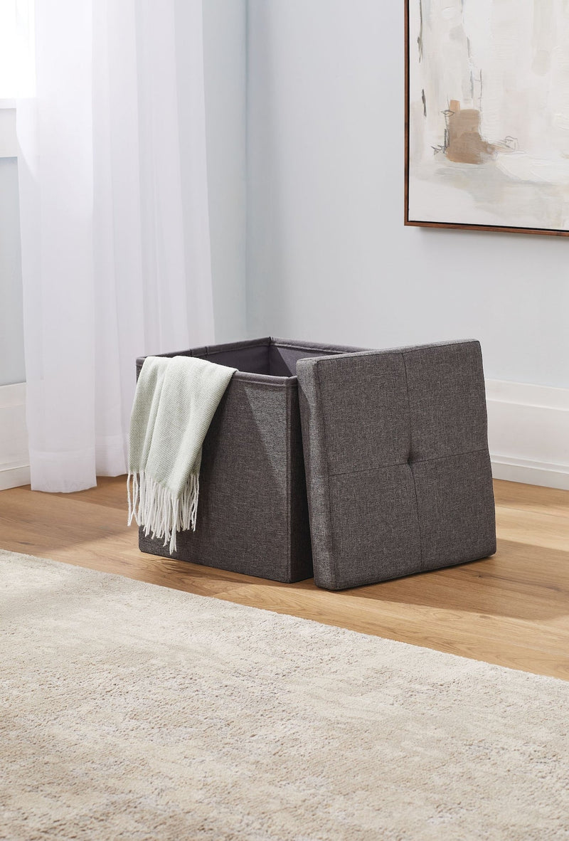For Living Folding Storage Ottoman, Grey M3
