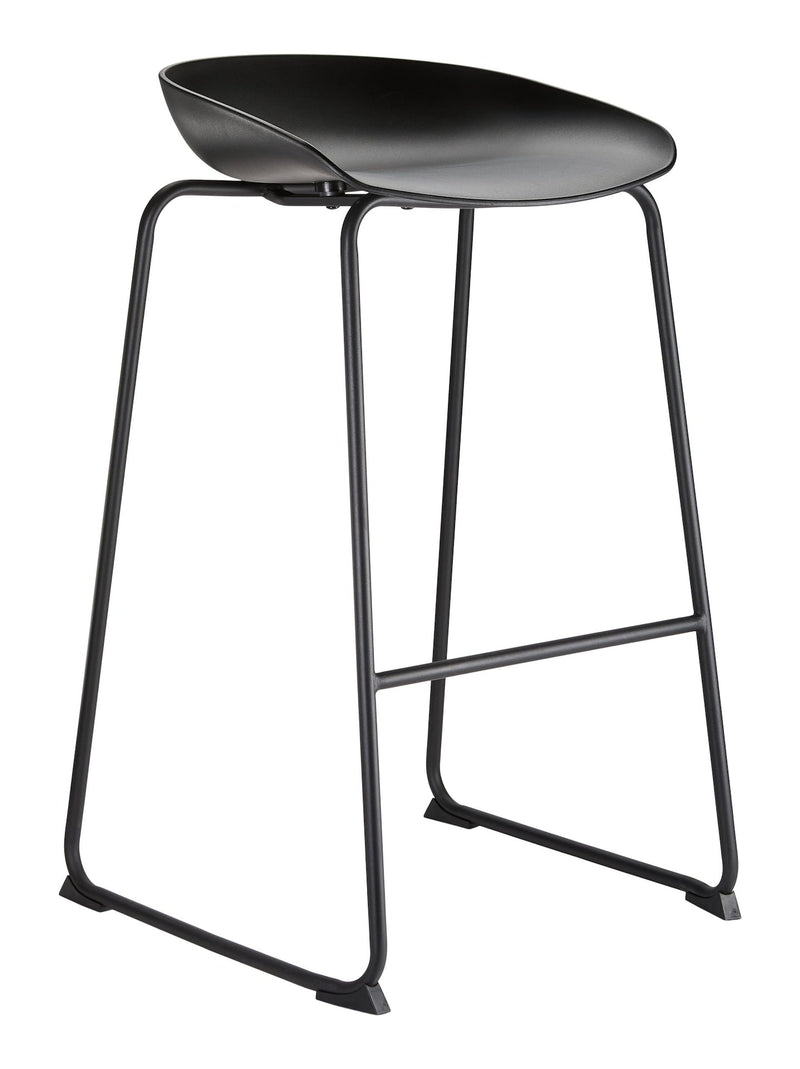 For Living Modern Elevated Counter Stool with Footrest, Black I0