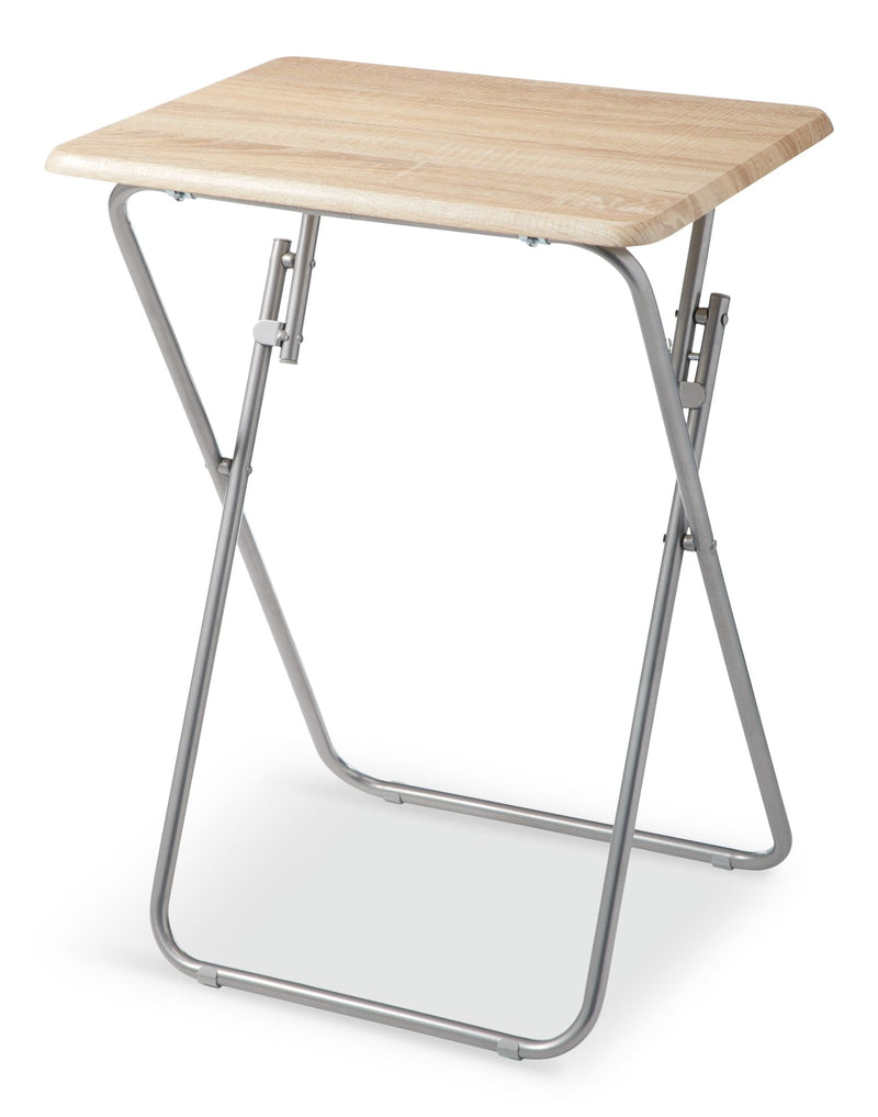 FOR LIVING Portable Wood & Metal Folding TV Tray/Laptop/Side/End Table H6