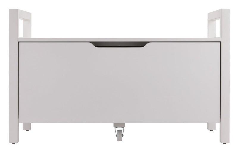 FOR LIVING Pull-Out Storage Bench with Cut-out Handles, 36 x 17 x 22-in, White B9