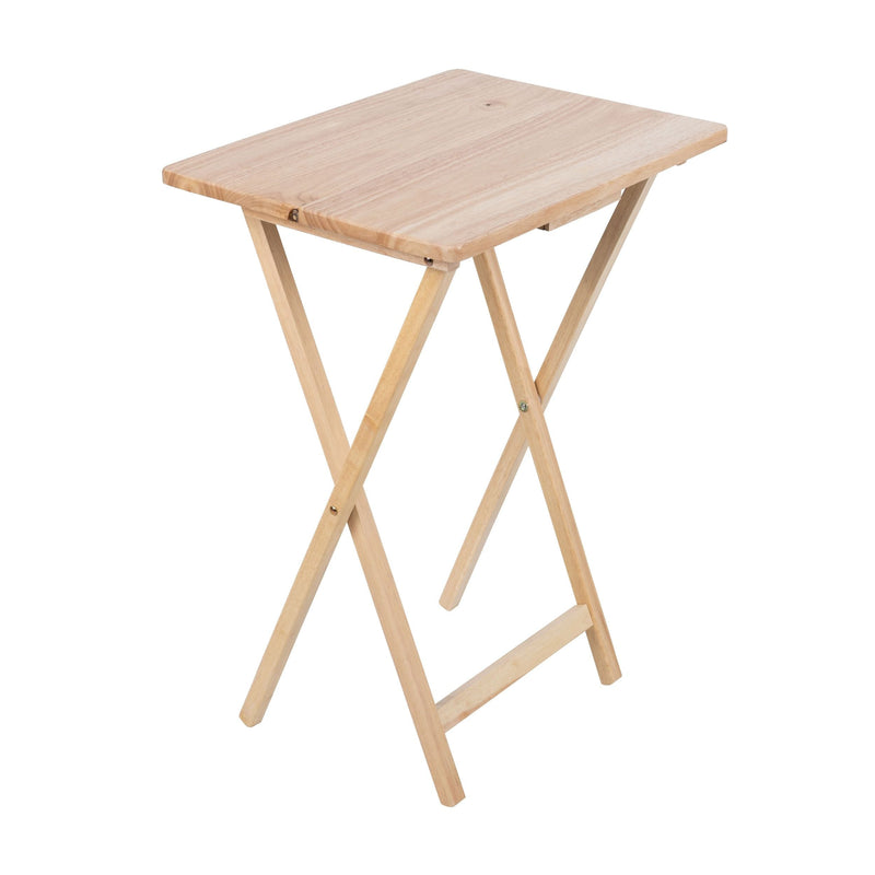 For Living Solid Wood TV Tray, Foldable, Natural Wood Finish TV Tray L7