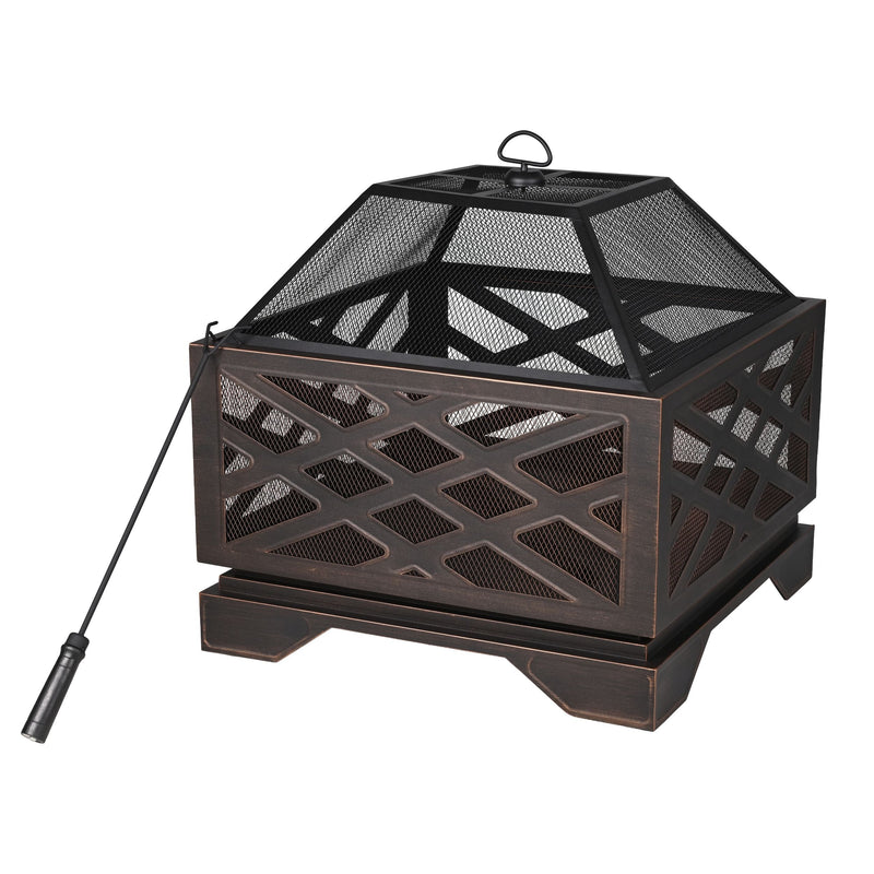 For Living Square Heavy Duty Patio Fire Bowl/Fire Pit Cover, 31 x 31 x 24-in V9