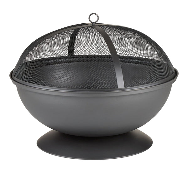 For Living Steel Round Wood Burning Fire Pit/Fireplace, Rust-Resistant, 25-in F8