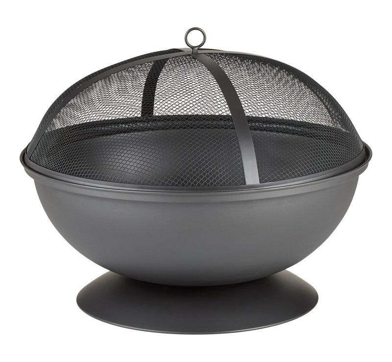 For Living Steel Round Wood Burning Fire Pit/Fireplace, Rust-Resistant, 25-in F8