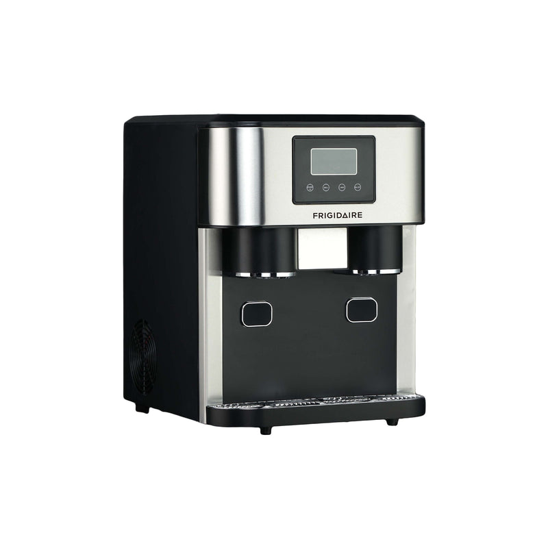 Frigidaire 3-in-1 Compact Countertop Water Dispenser & Ice Maker with LED Display, 33-lb Ice/Day, Stainless Steel B7