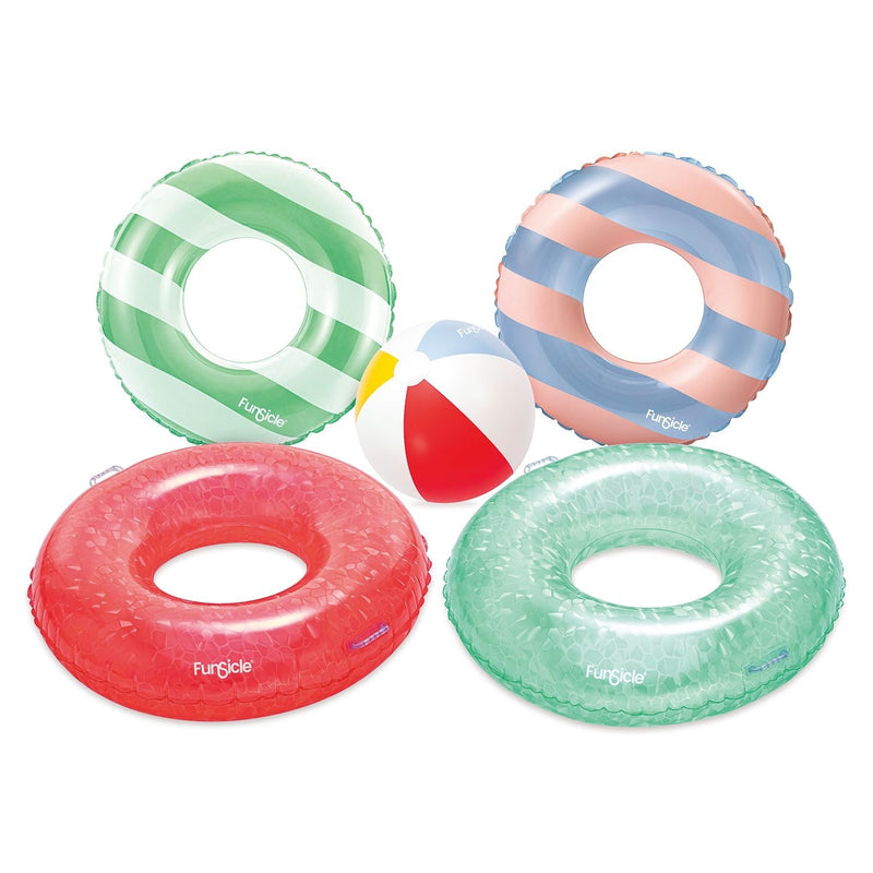 Funsicle Inflatable Pool Float Fun Tube Party Pack, 5-pcs, Ages 14+ V3