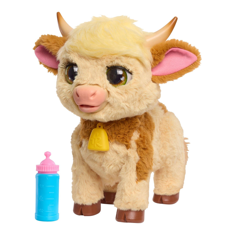 FurReal Maggie the Feed and Follow Cow with Bottle, 11-in Y1