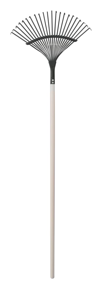 Garden Club 16-in Wide Metal 22-Tine Leaf Rake, 48-in Hardwood Shaft F8