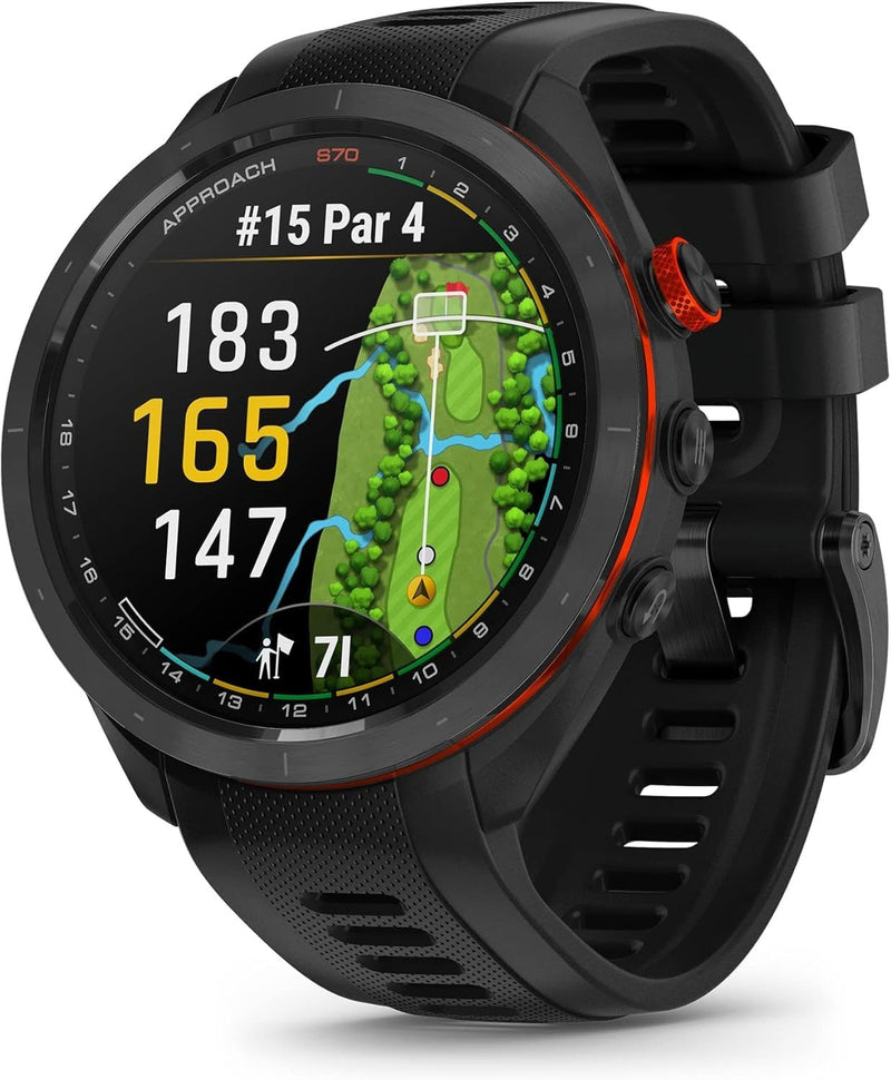 Garmin Approach S70 GPS Golf Watch, Black H2