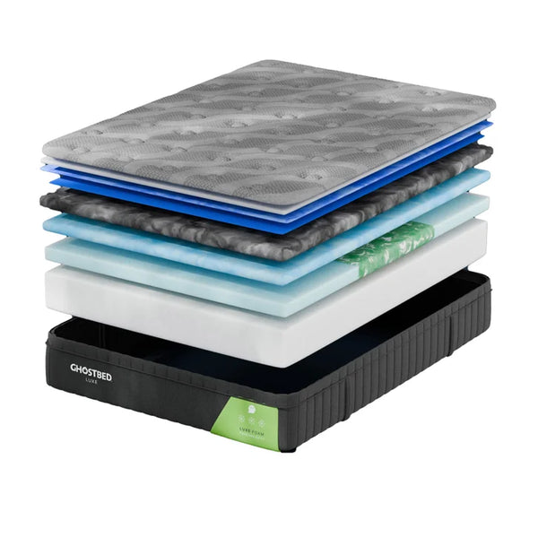 GhostBed Luxe II 35.6 cm (14 in.) Gel Memory Foam Mattress with Adjustable Base H3