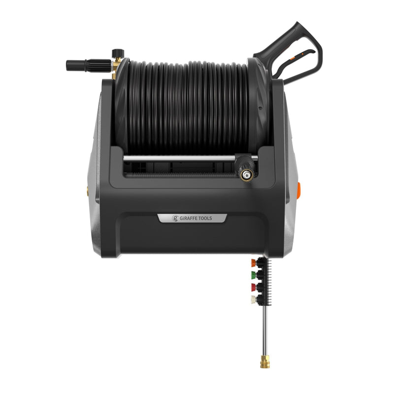 Giraffe Tools Grandfalls G30 Wall Mounted 2100 PSI 2.2 GPM Brushless Retractable Electric Pressure Washer with 100-ft Hard Hose G4
