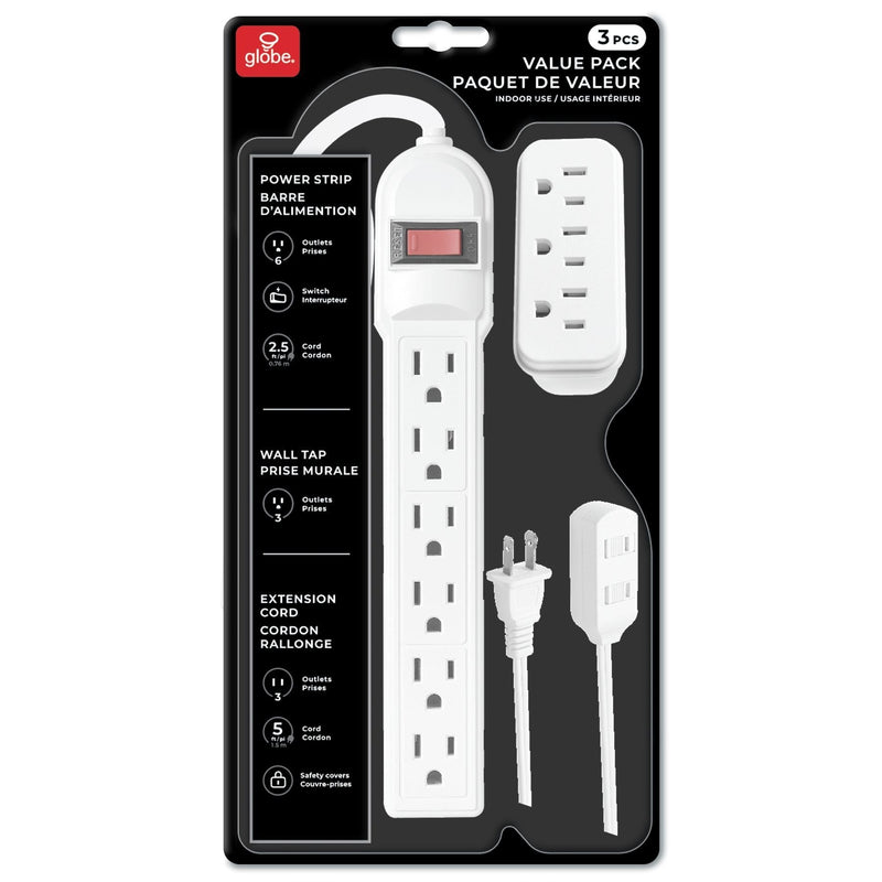 Globe 3-Piece Indoor Electrical Value Pack M6