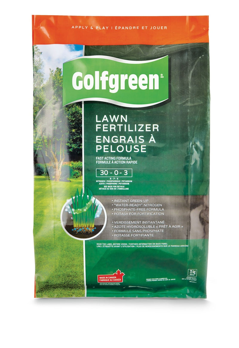 Golfgreen Lawn Fertilizer, 30-0-3, 25-kg F9