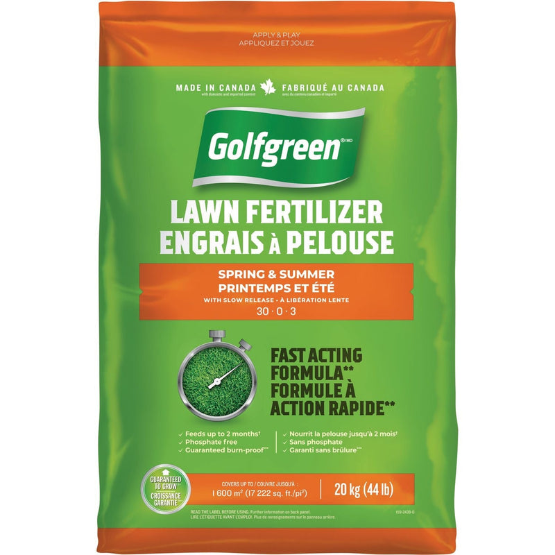 Golfgreen Spring & Summer Lawn Fertilizer, 30-0-3, 20-kg H7