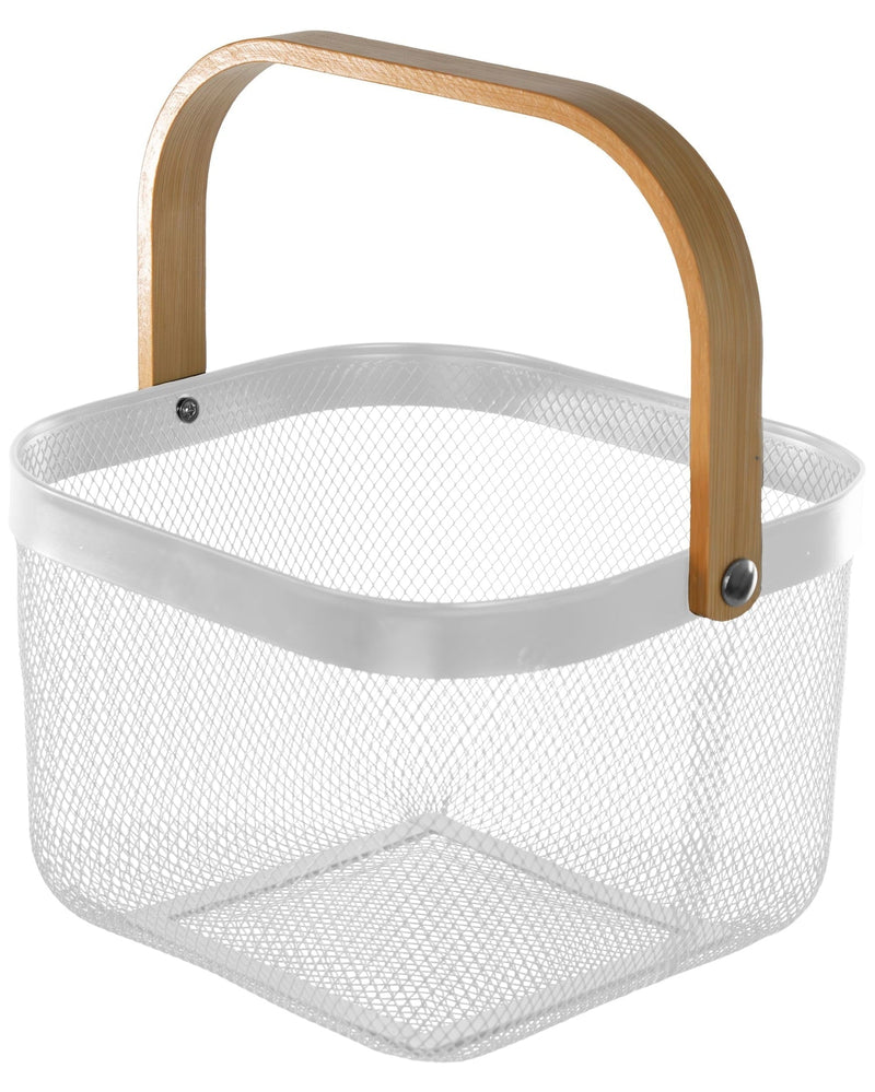 Gracious Living Wired Basket, White W5