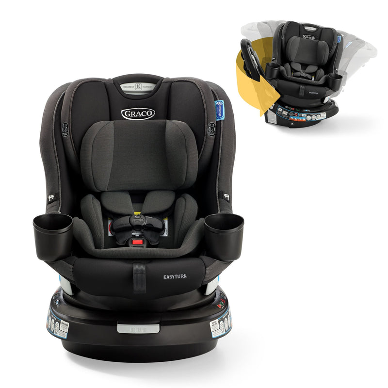 Graco EasyTurn 360 Rotating 2-in-1 Convertible Car Seat, Rear and Forward Facing, Cyran T5