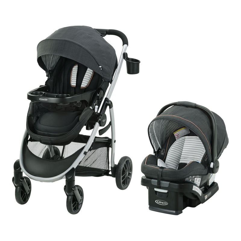 Graco Modes Pramette Travel System with SnugRide SnugLock 35 Lite DLX Infant Car Seat, Black X3