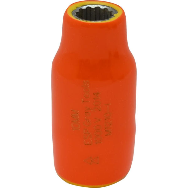 Gray Tools 1/2-in Drive Standard Length Socket, Assorted Sizes, Metric, 12 Point, 1000V Insulated K5