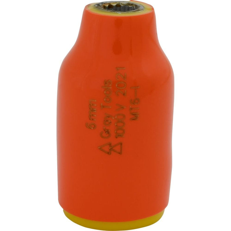 Gray Tools 3/8-in Drive Standard Length Socket, Assorted Sizes, 12 Point, 1000V Insulated Y7
