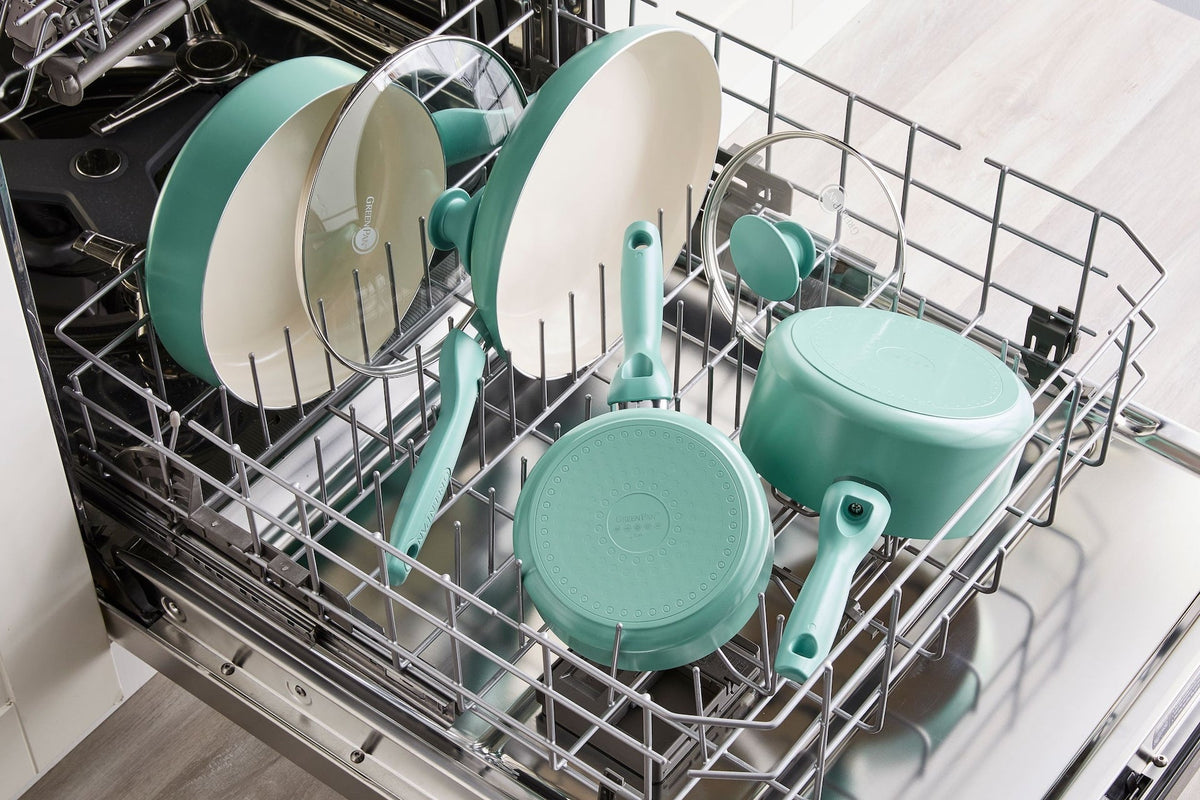 GreenPan Rio Ceramic Cookware Set, Dishwasher & Oven Safe, 11-pc