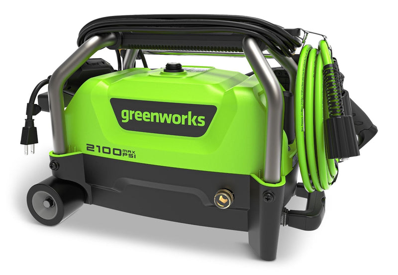 Greenworks 2100PSI 1.2GPM Corded Cold Water Wheeled Electric Pressure Washer with 13Amp Universal Motor H4
