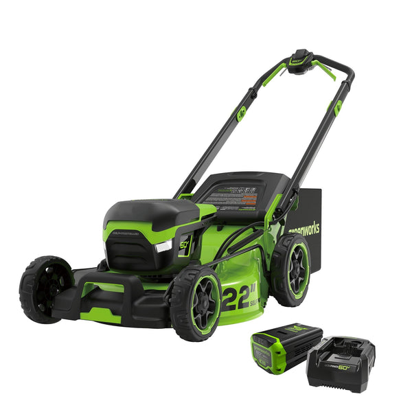 Greenworks 22-in 60V Self-Propelled Mower with 1 x 8.0Ah Battery and 6A Charger M3