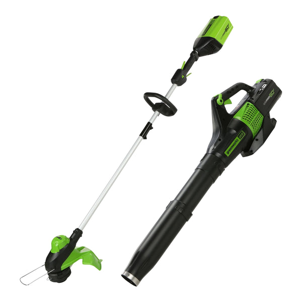 Greenworks 60V 13-in String Trimmer & 540CFM/140MPH Blower Combo Kit with 4.0Ah Battery & Charger D0