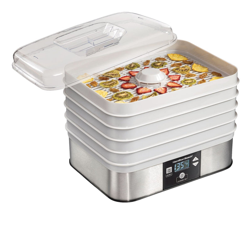 Hamilton Beach Digital Food Dehydrator with Adjustable Thermostat, Grey D3