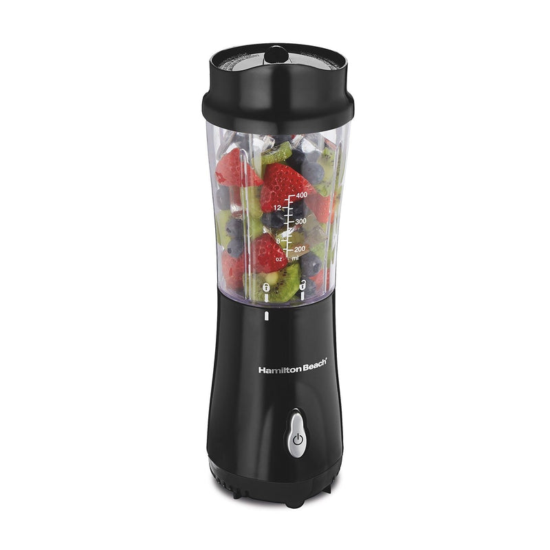 Hamilton Beach Personal Creations Single-Serve Blender with Travel Jar, Black, 414mL N9