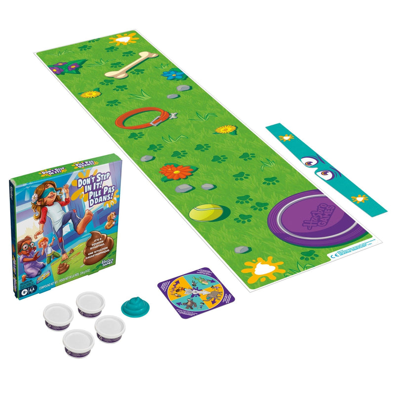 Hasbro Games Don't Step In It Blindfolded Poop Dodging Game for Ages 4+ R4