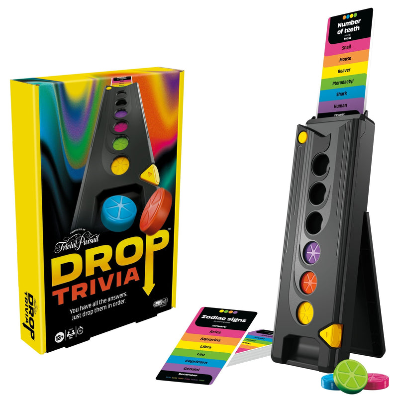 Hasbro Games Drop Trivia Electronic Party Game with Voice & Sounds, Ages 13+ U8