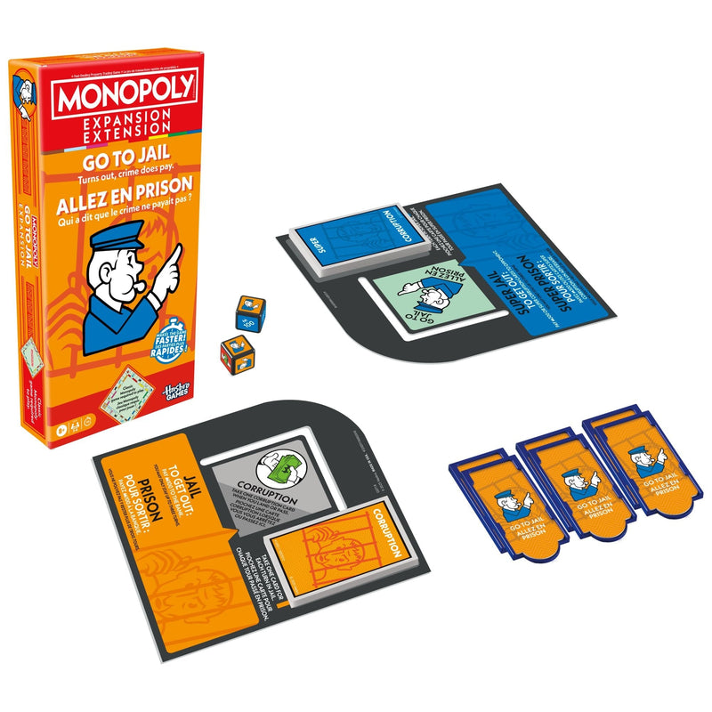 Hasbro Games Monopoly Go To Jail Expansion Pack for Classic Monopoly Game T7