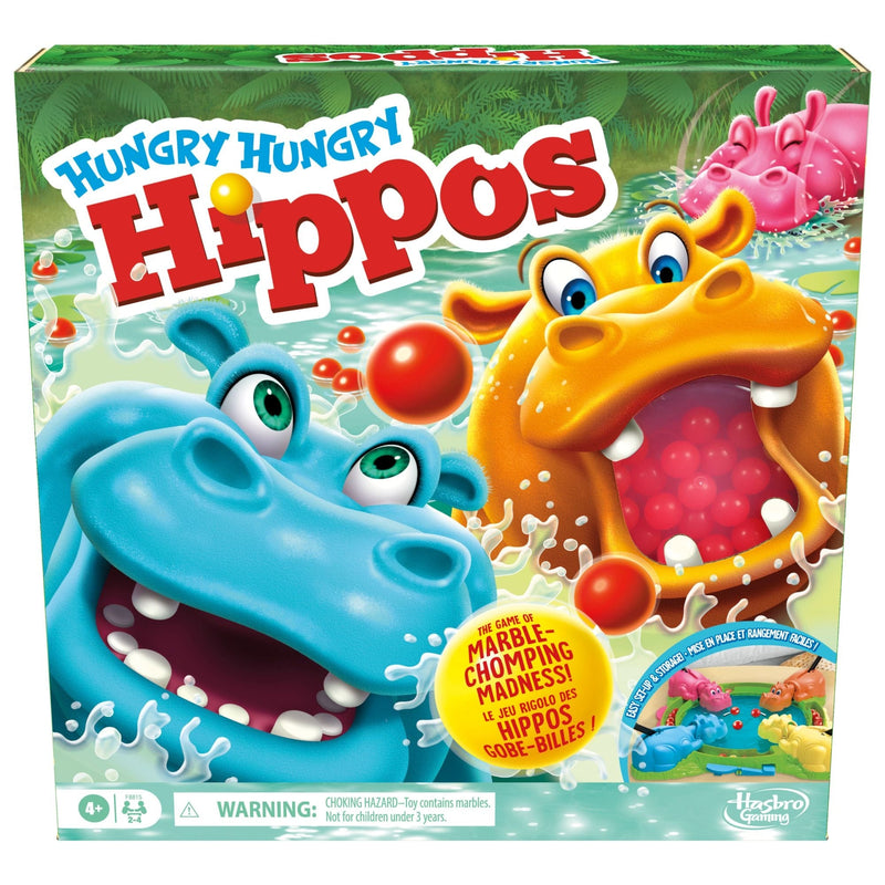 Hasbro Hungry Hungry Hippos Classic Family Board Game, Bilingual, Ages 4+ P5